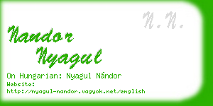 nandor nyagul business card