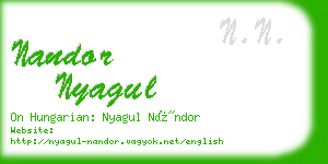 nandor nyagul business card